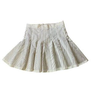 White Akira Rhinestone Accent Flare Skirt XL